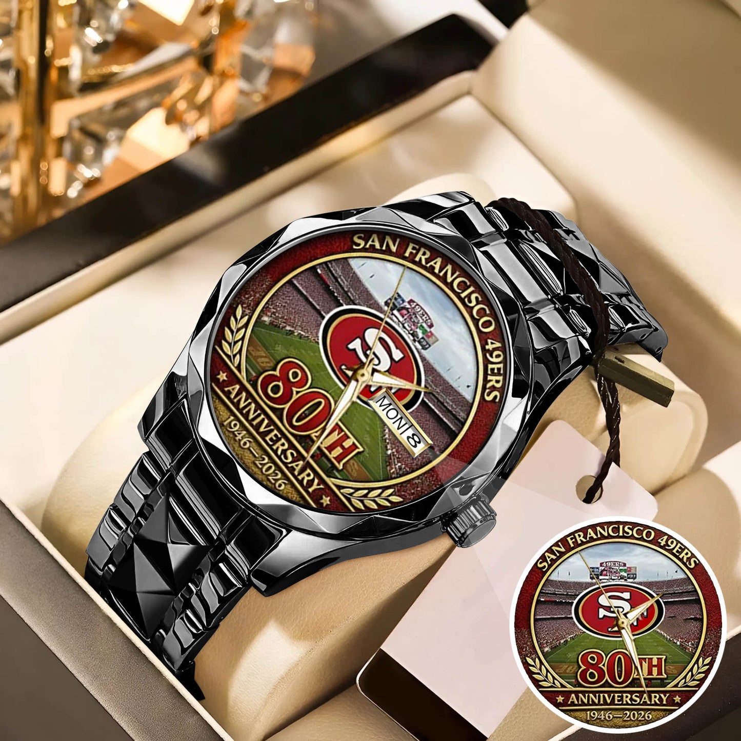 San Francisco 49ers 80th Anniversary 2026 Stainless Steel Watch