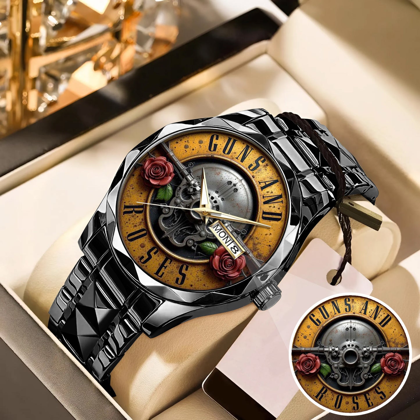 Rock Skull Limited Edition Watch –  3D Rose Details, Heavy Metal Edition