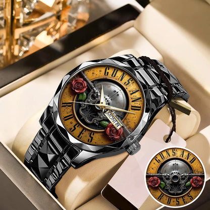Rock Skull Limited Edition Watch –  3D Rose Details, Heavy Metal Edition