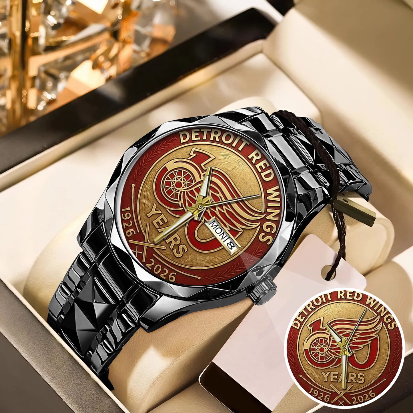 Detroit Red Wings 100th Anniversary 2026 Stainless Steel Watch