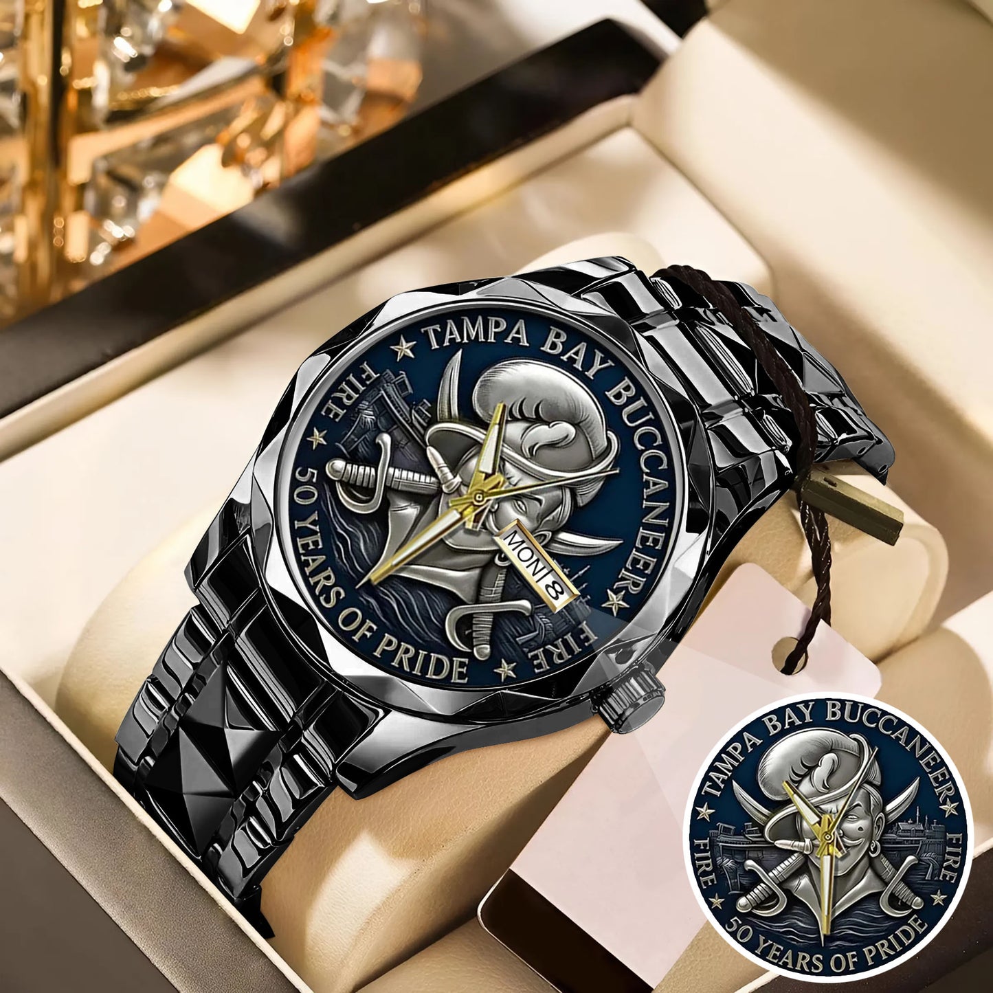 Tampa Bay Buccaneers 50th Anniversary Stainless Steel Watch