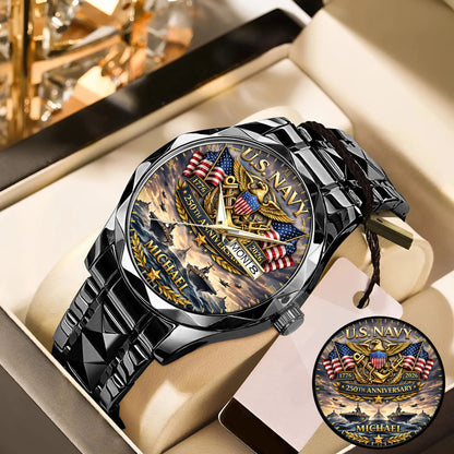 USA 250th Anniversary U.S. Navy - Custom Name Watch