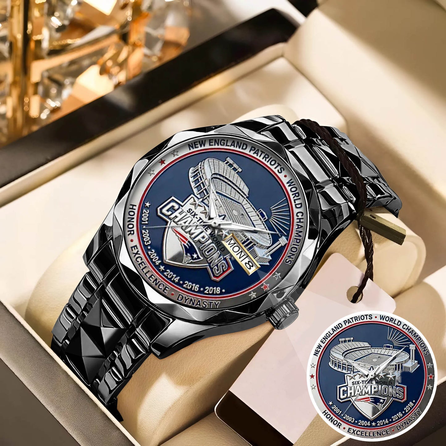 New England Patriots 65th Anniversary Stainless Steel Watch