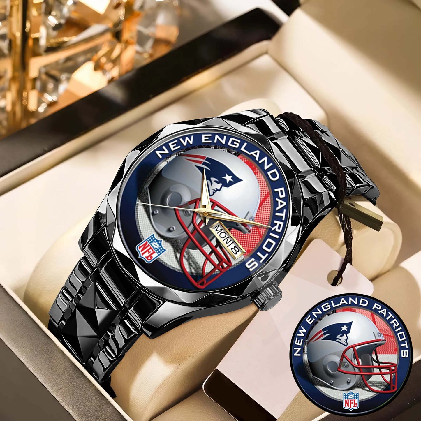New England Patriots Champions Stainless Steel Watch