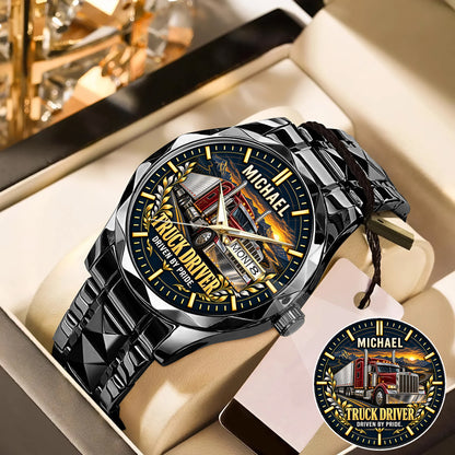 Personalized Truck Driver Watch – Custom Name Truck Driver Appreciation Gift