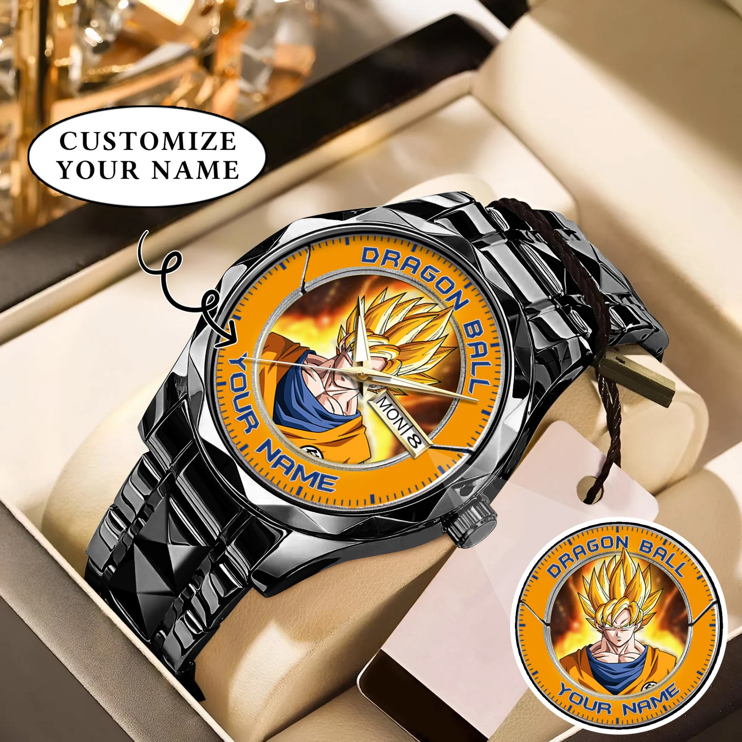 Anime Dragon Ball Songoku Custom Name Watch