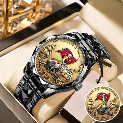Tampa Bay Buccaneers 50th Anniversary Stainless Steel Watch
