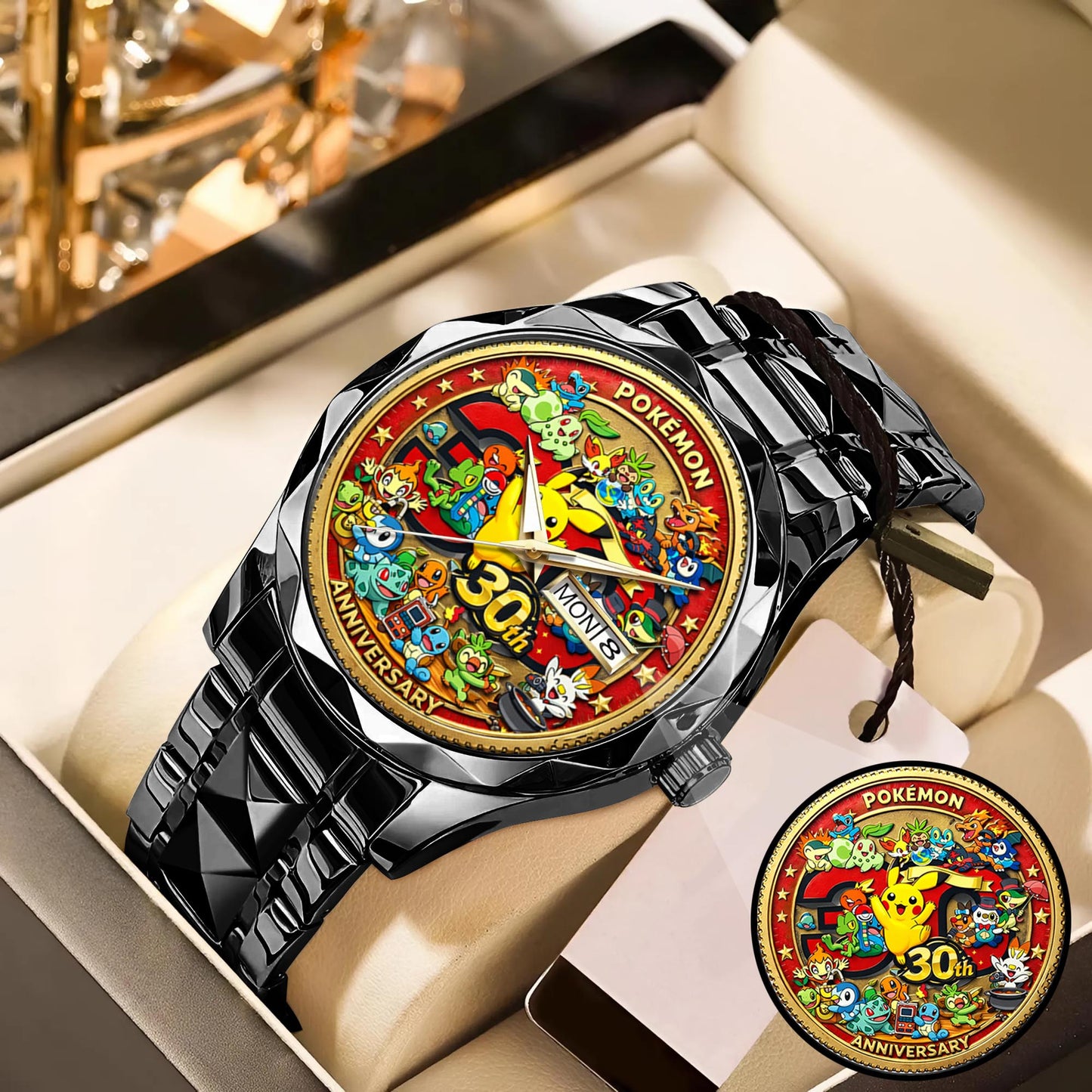Anime Poke 30th Anniversary Coin Custom Watch