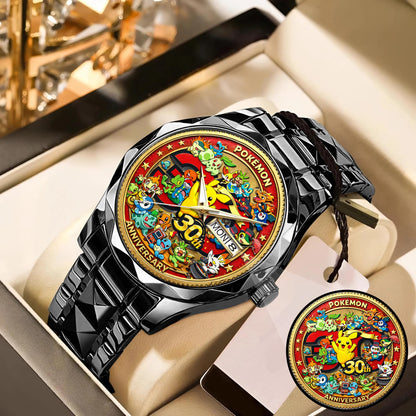 Anime Poke 30th Anniversary Coin Custom Watch
