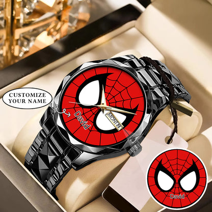 Custom Spider Matching Couple Watches – Personalized Name Edition