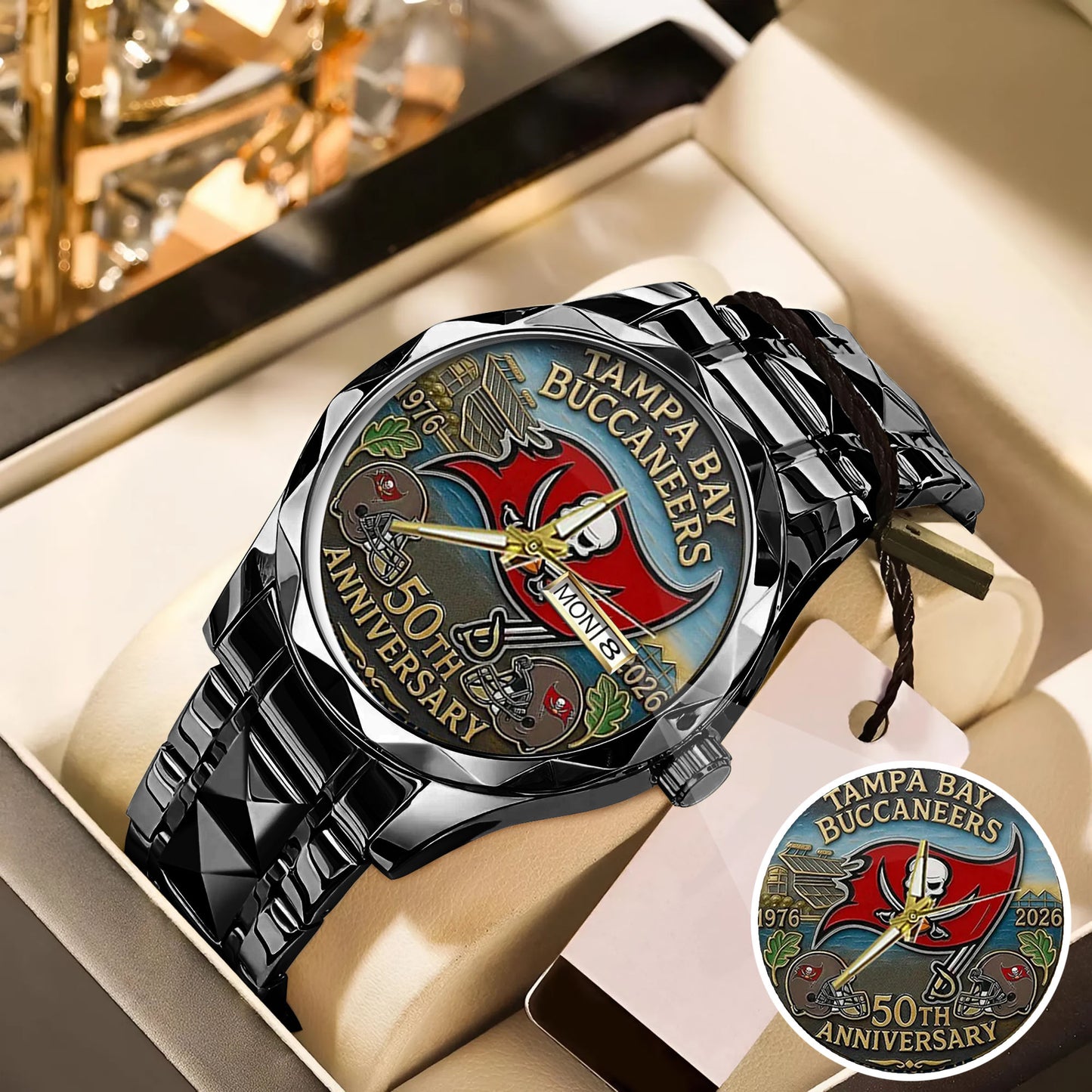 Tampa Bay Buccaneers 50th Anniversary 2026 Stainless Steel Watch