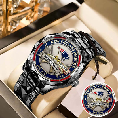 New England Patriots Champions Stainless Steel Watch