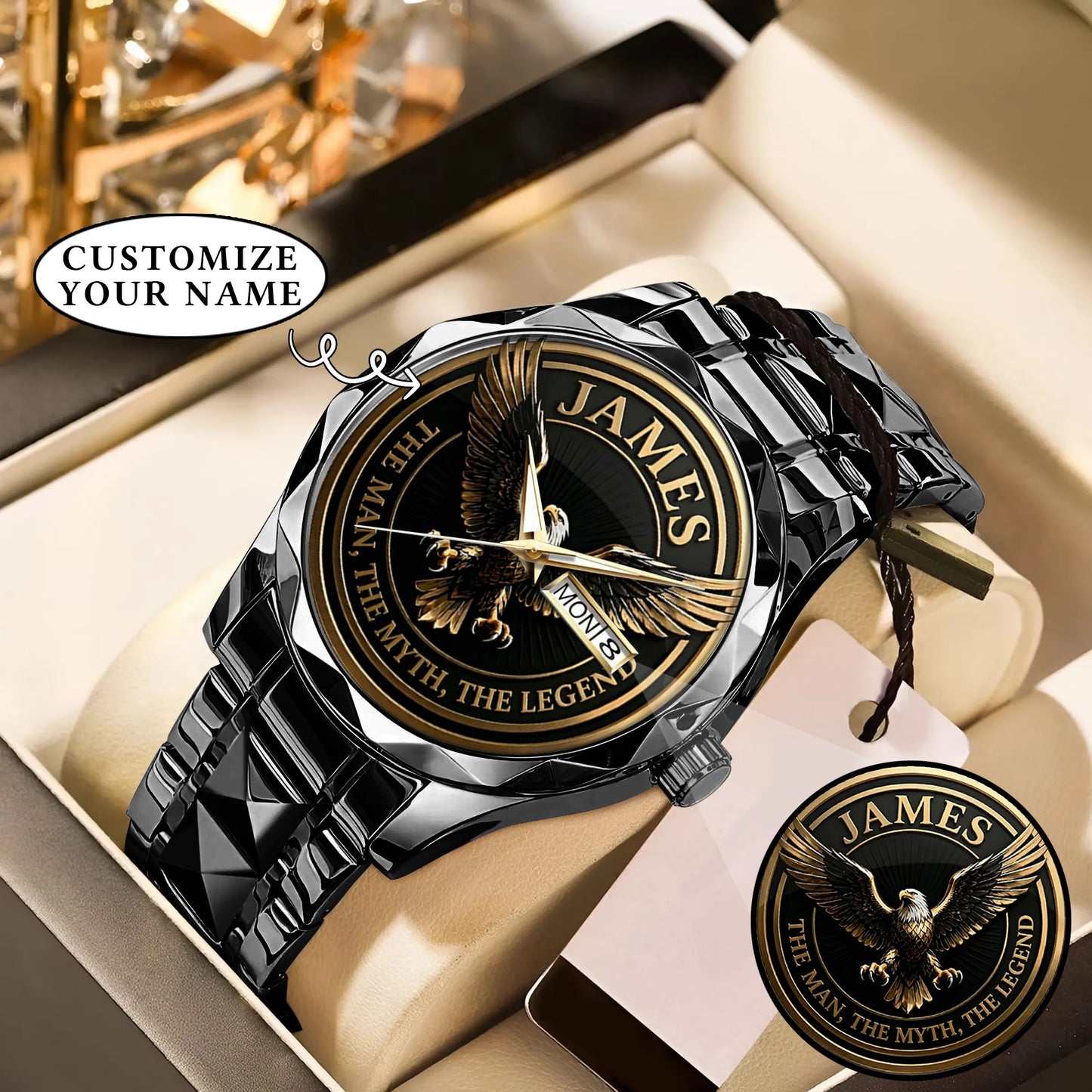 Personalized Eagle The Man The Myth The Legend Watch