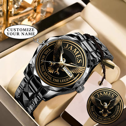 Personalized Eagle The Man The Myth The Legend Watch