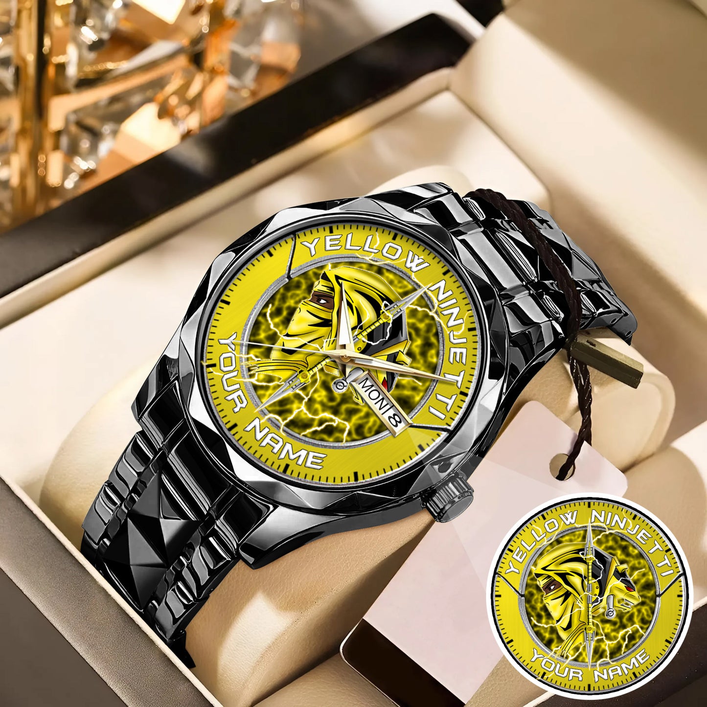 Power Rangers Yellow Ninjetti Personalized Watch