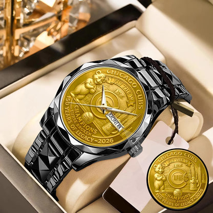 Chicago Cubs 150th Anniversary Stainless Steel Watch