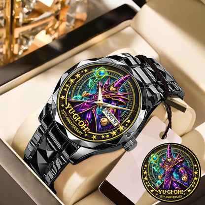 Anime Yugioh 25th Anniversary Coin The Dark Magician Custom Watch