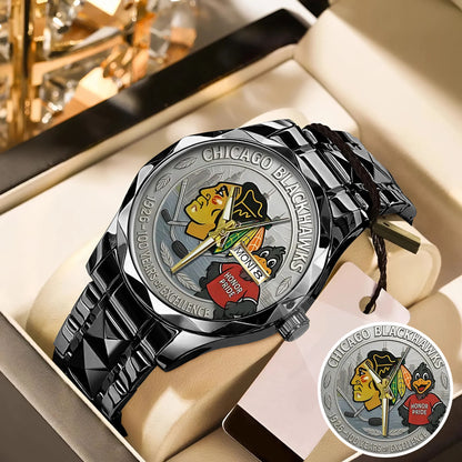 Chicago Blackhawks 100th Anniversary 2026 Stainless Steel Watch