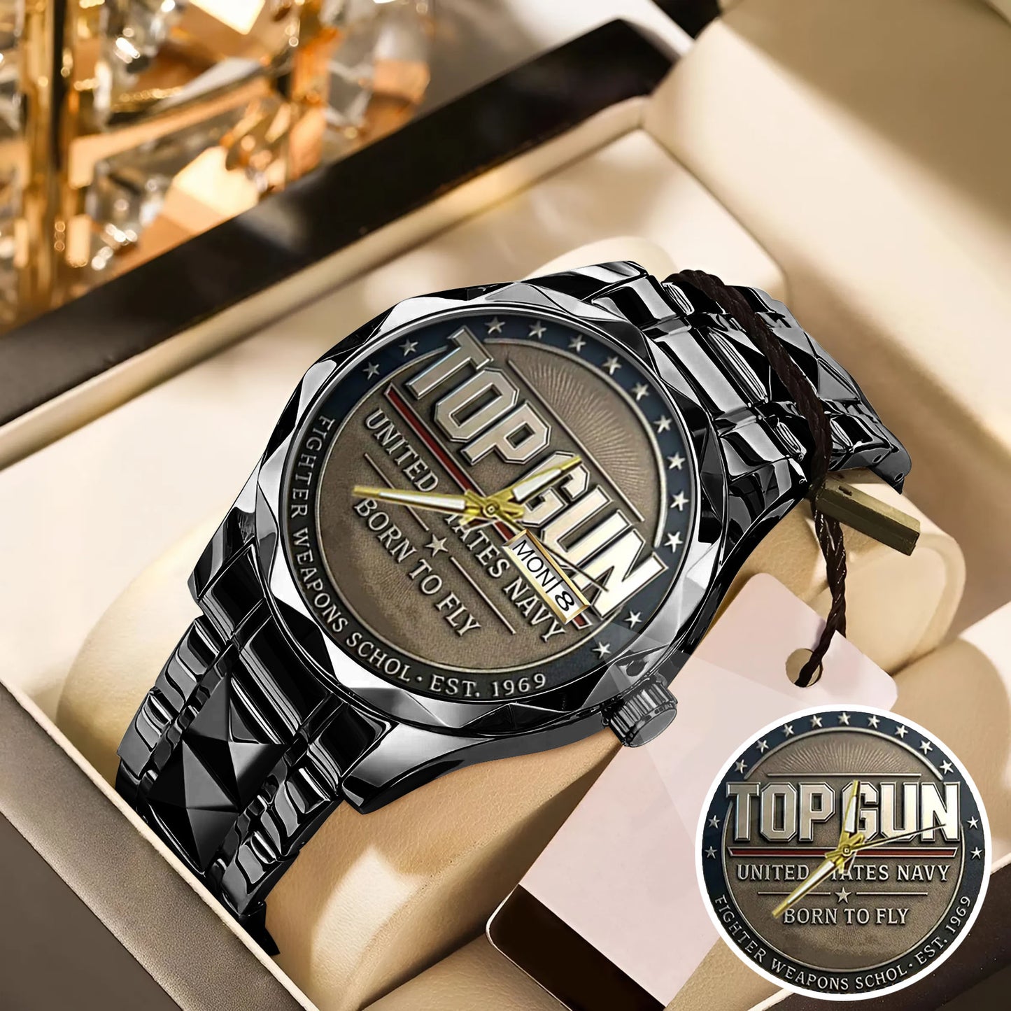 Top Gun Born To Fly Stainless Steel Watch