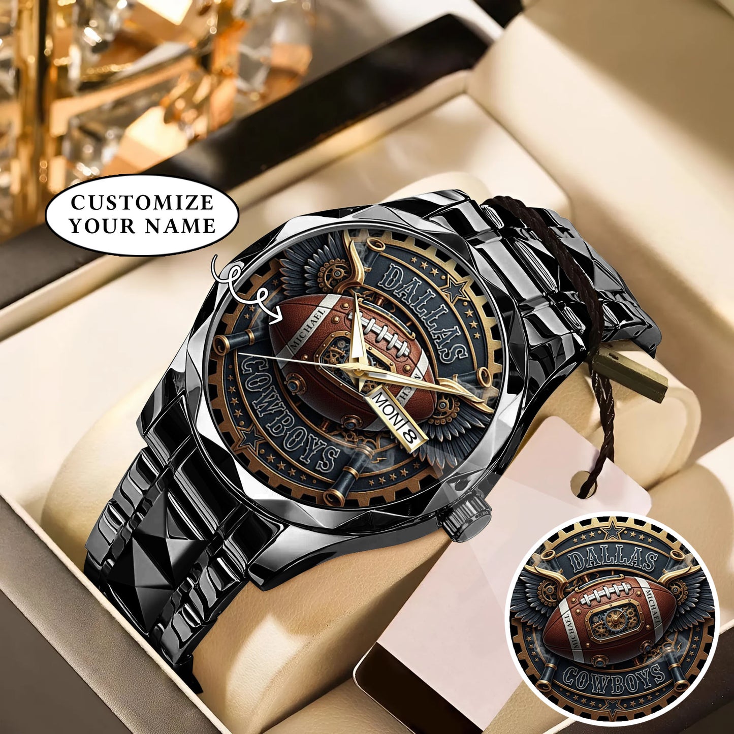 Custom Football Team Watch – Personalized Name Gridiron Edition