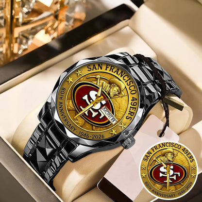 San Francisco 49ers 80th Anniversary 2026 Stainless Steel Watch
