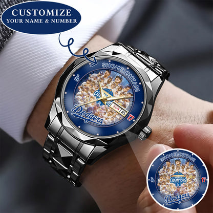 Personalized LA Dodgers 2025 Worlds Series Champion Back to Back Watch