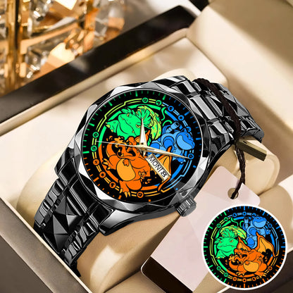 Personalized PKM Charizard Bulbasaur Blastoise Watch
