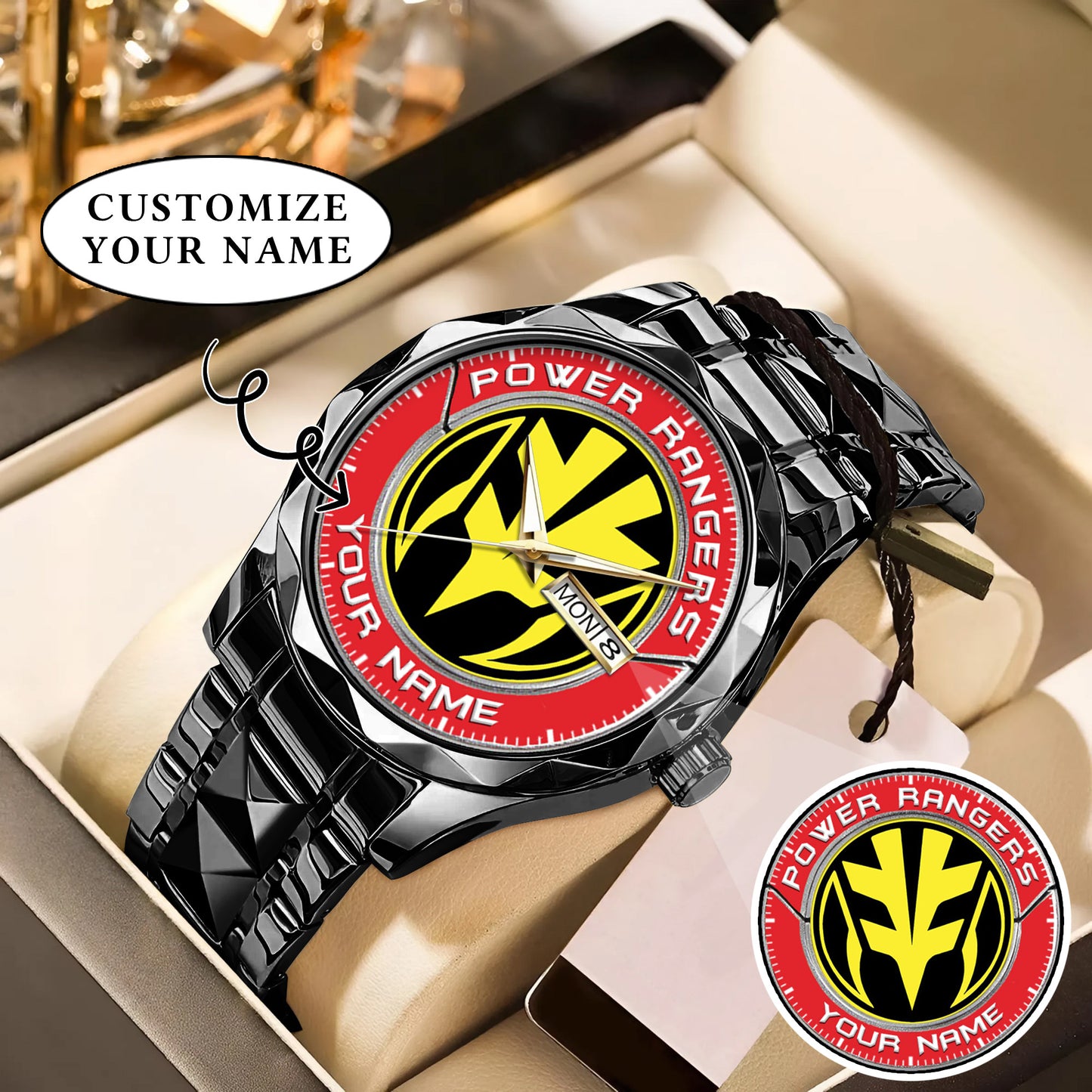 Mighty Morphin Power Rangers Tigerzord Custom Name Watch