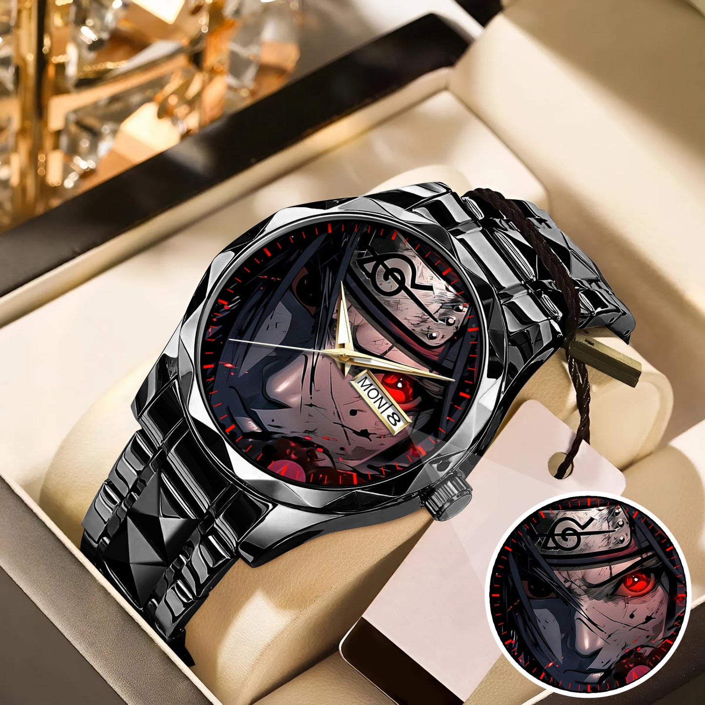 Anime Akatsuki Itachi Uchiha Mangekyou Sharingan Art Watch