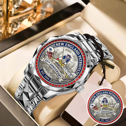 New England Patriots Champions Stainless Steel Watch