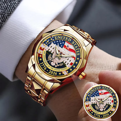 US 250 Years Of Freedom Stainless Steel Watch