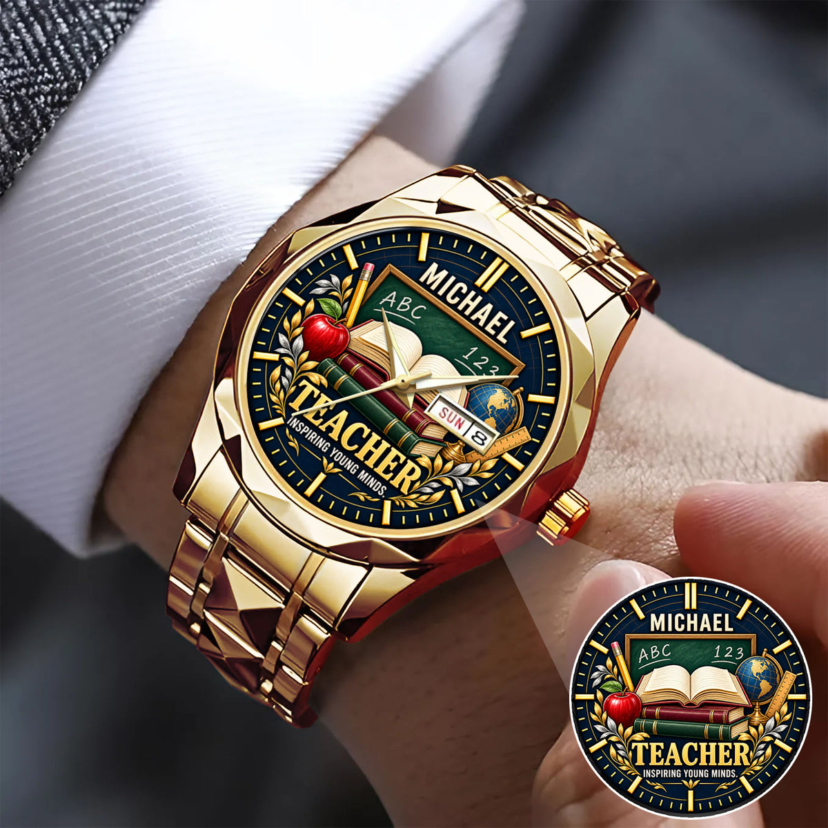 Personalized Teacher Watch – Custom Name Teacher Appreciation Gift
