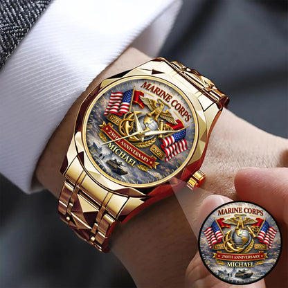 USA 250th Anniversary U.S. Marine Corps - Custom Name Watch