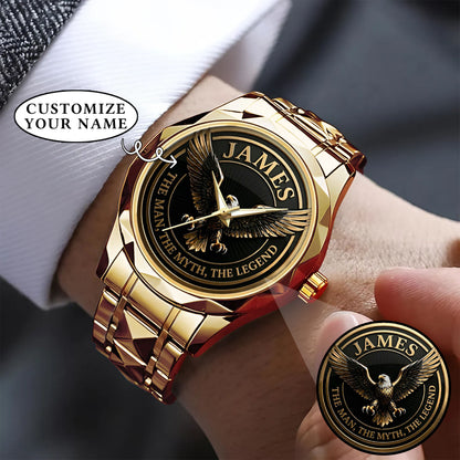 Personalized Eagle The Man The Myth The Legend Watch