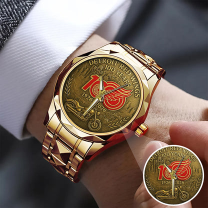 Detroit Red Wings 100th Anniversary 2026 Stainless Steel Watch