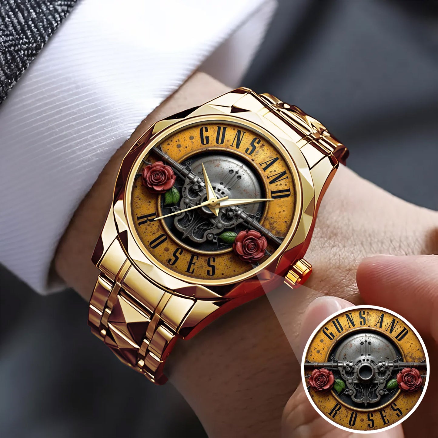 Rock Skull Limited Edition Watch –  3D Rose Details, Heavy Metal Edition