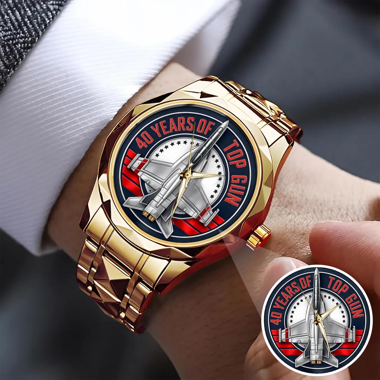 Top Gun 40th Anniversary Stainless Steel Watch