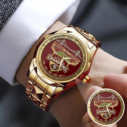 San Francisco 49ers 80th Anniversary Stainless Steel Watch