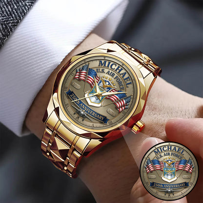 USA 250th Anniversary U.S. Air Force - Custom Name Watch