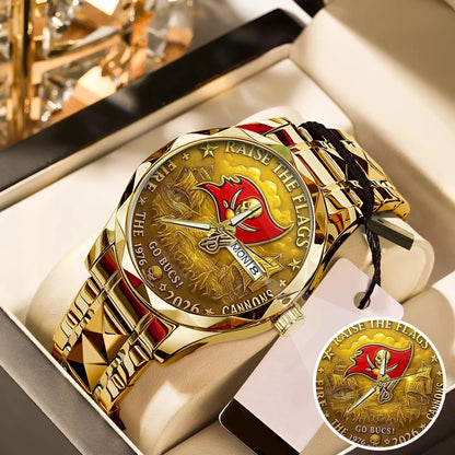 Tampa Bay Buccaneers 50th Anniversary Stainless Steel Watch