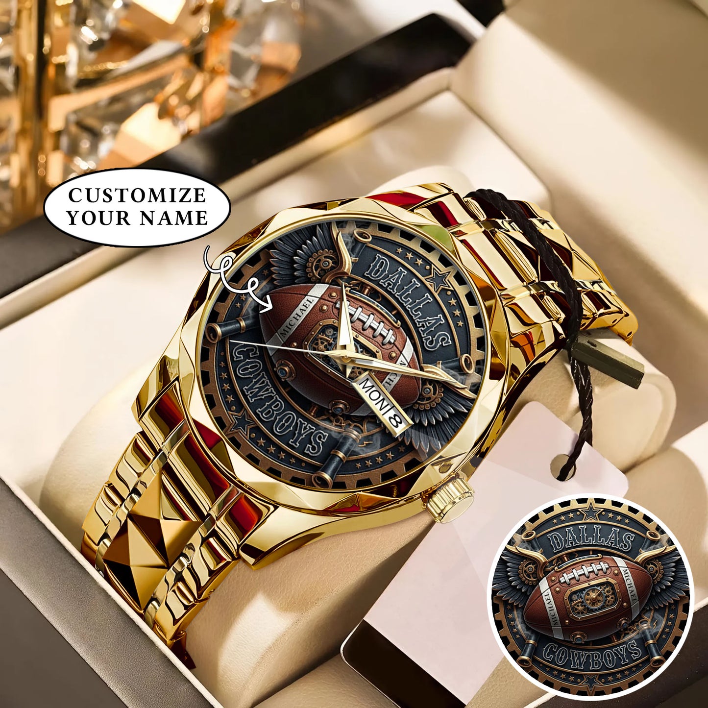 Custom Football Team Watch – Personalized Name Gridiron Edition