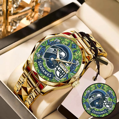 Seattle Seahawks Art Stainless Steel Watch