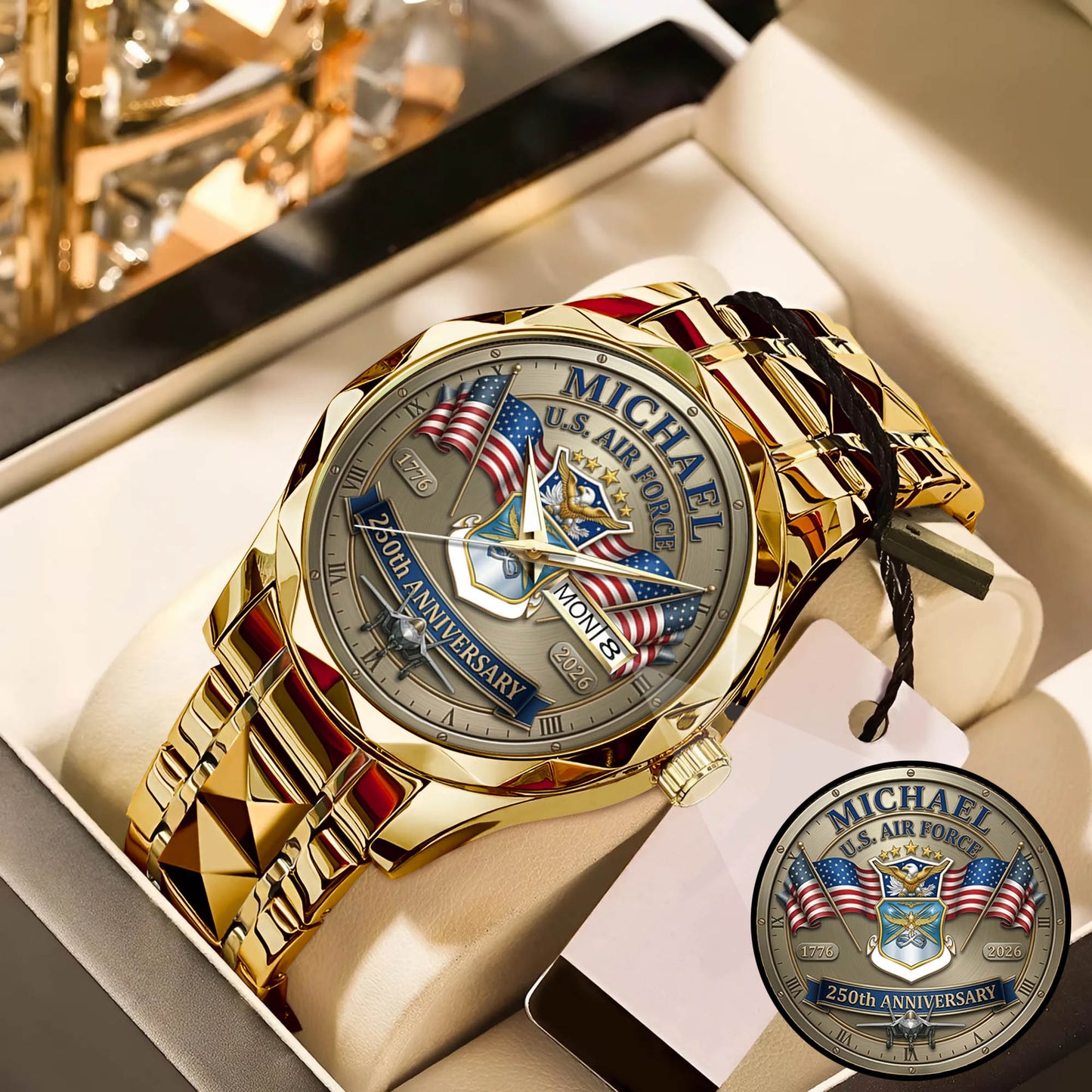 USA 250th Anniversary U.S. Air Force - Custom Name Watch
