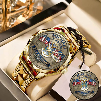 USA 250th Anniversary U.S. Air Force - Custom Name Watch