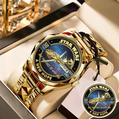 Star Wars 50th Anniversary Stainless Steel Watch