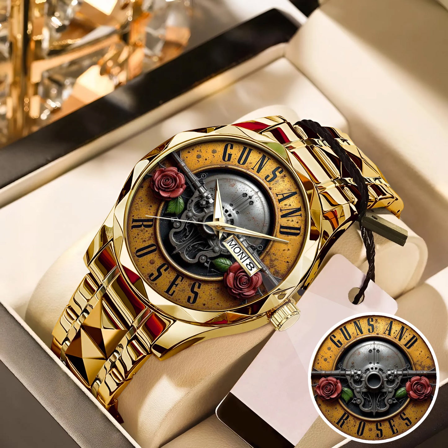 Rock Skull Limited Edition Watch –  3D Rose Details, Heavy Metal Edition