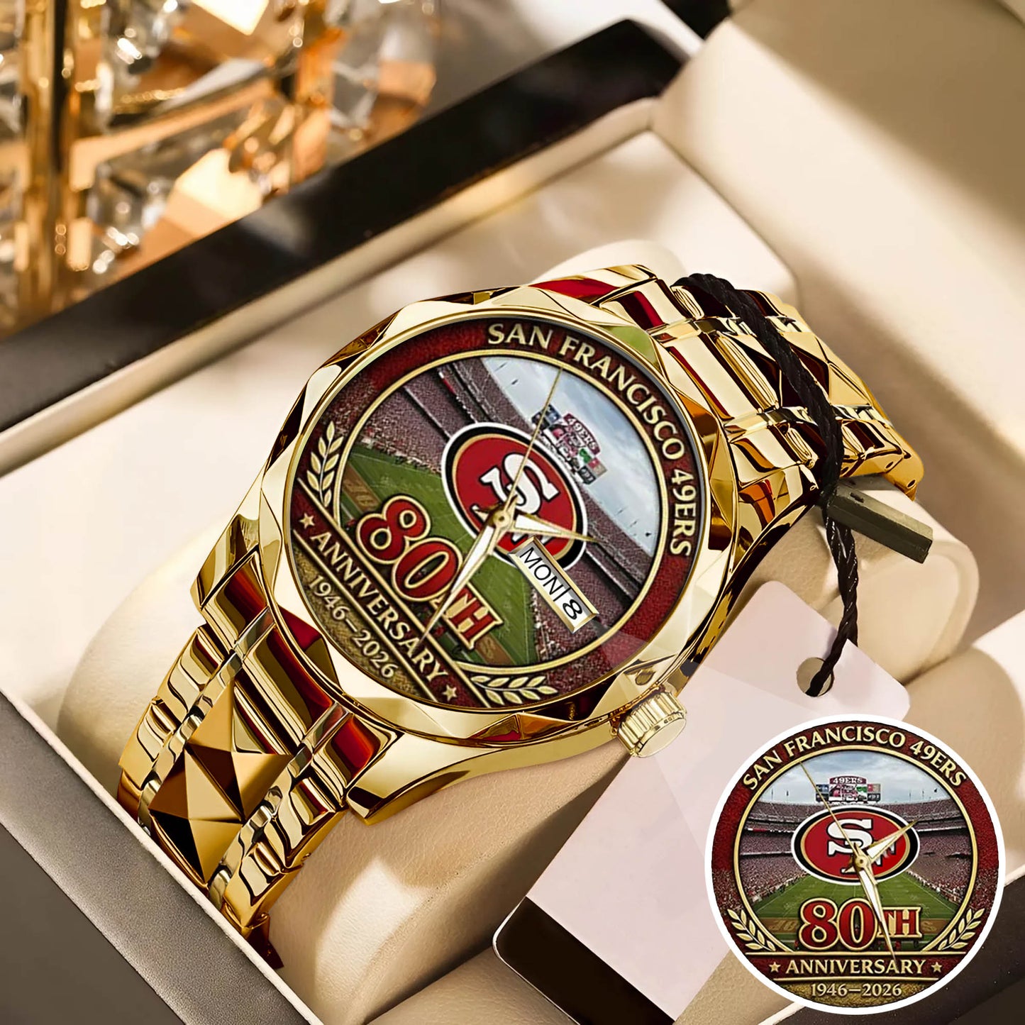 San Francisco 49ers 80th Anniversary 2026 Stainless Steel Watch