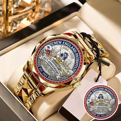 New England Patriots Champions Stainless Steel Watch