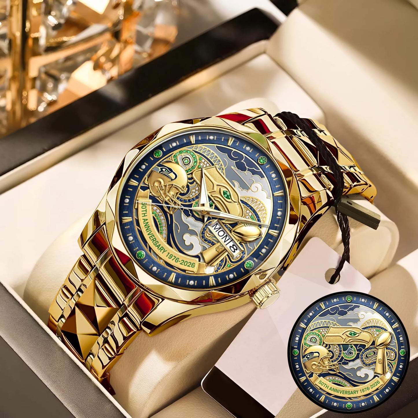 Seattle Seahawks 50th Anniversary Go Hawks 1976-2026 Watch
