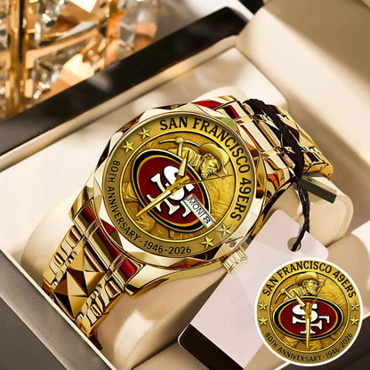San Francisco 49ers 80th Anniversary 2026 Stainless Steel Watch